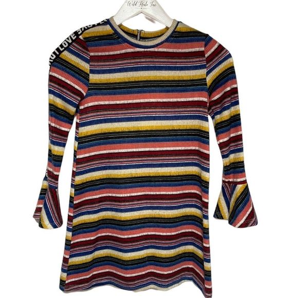 Hannah Banana NWT Striped Sweater Dress Flutter Sleeve Size 12 - Picture 6 of 17